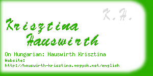 krisztina hauswirth business card